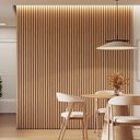 Ver imagem 1 de Kit 4 Placas de Painel Ripado Milão 250cm x 58cm x 3,3mm (Rende 5,8m²) Ecorevest Marrom/Itapuã