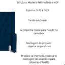 Ver imagem 3 de Kit Cabeceira e Calçadeira Baú Emma Suede Queen 160 Cm