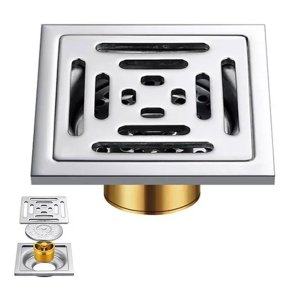 Ralo Inox com Tampa Anti Odor 10x10 Banheiro Lavabo Anti Insetos