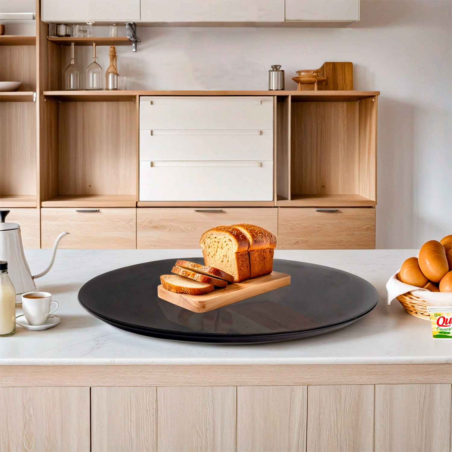 Prato Giratório de Mesa Decorativo Vidro 60cm Casa Uai - 2