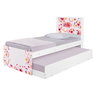Bicama Solteiro Tema Rosas Adesivada Cama Auxiliar Mdf/mdp - 6