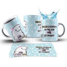 Caneca 325ml Flork Caneca Exclusiva da Melhor Mãe do Mundo! Cor:azul - 1