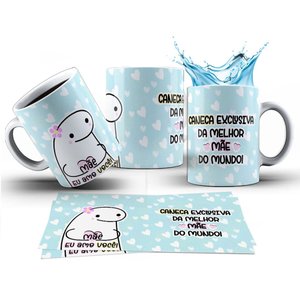 Caneca 325ml Flork Caneca Exclusiva da Melhor Mãe do Mundo! Cor:azul