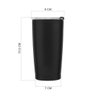 Copo Térmico Wolff Aço Inox Parede Dupla com Tampa Preto 600ml - 3
