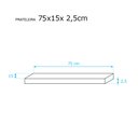 Ver imagem 3 de Prateleira 75 X 15cm Branco Espessura 25mm