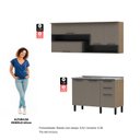 Ver imagem 4 de Cozinha Compacta 1 Balcão para Pia 1 Armário Aéreo Caiena Thela