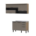 Ver imagem 2 de Cozinha Compacta 1 Balcão para Pia 1 Armário Aéreo Caiena Thela