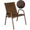 Kit 2 Cadeiras Ipanema Area Externa, Jardim Junco Chocolate - 3