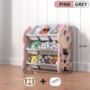 Ver imagem 5 de Estante Caixa Organizador Brinquedos Bau Infantil 3 Prateleiras Porta Treco Multifuncional Bebe Rosa