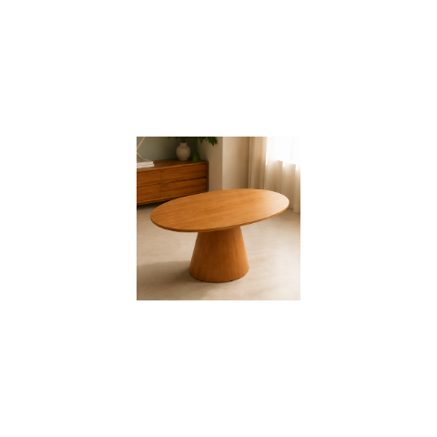 Mesa de Jantar Oval 120x60cm - Freijó