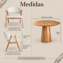 Ver imagem 4 de Mesa Cone Tampo 90cm Redondo & 4 Cadeiras Lithi em Linho com Braços Design Versátil
