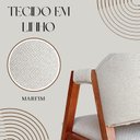 Ver mais imagens de Mesa Cone Tampo 90cm Redondo & 4 Cadeiras Lithi em Linho com Braços Design Versátil