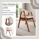 Ver imagem 7 de Mesa Cone Tampo 90cm Redondo & 4 Cadeiras Lithi em Linho com Braços Design Versátil