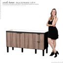 Ver imagem 2 de Gabinete Para Pia de Cozinha 150cm Madeira Colibri Cozimax Preto/Tamarindo