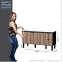 Ver imagem 3 de Gabinete Para Pia de Cozinha 150cm Madeira Colibri Cozimax Preto/Tamarindo
