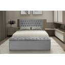 Ver imagem 2 de Kit Cabeceira e Calçadeira Imperatriz 120 cm Suede Cinza