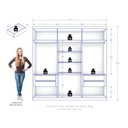 Ver imagem 3 de Guarda Roupa Casal Evidence Plus com Cômoda Sapateira Genova Plus 4 Gavetas Branco-Zanini