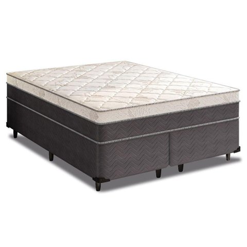 Cama Box King + Colchão Molas Ensacadas Luare Europillow 193x203x70cm