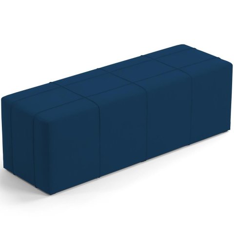 Puff Decorativo Living Sala de Estar 195 Cm Roma W01 Suede Azul Marinho - lyam