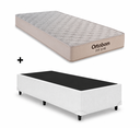 Ver imagem 1 de Cama Box Base Solteiro Branco Colchao Fit D45 Espuma 88x188 - Ortobom