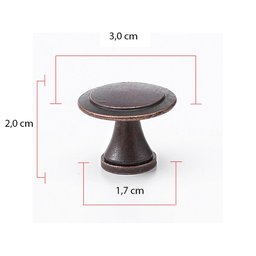 Puxador Redondo Flor em Metal para Móveis Kit 6 Unidade Puxador de Guarda Roupa Puxadores de Gaveta - 2