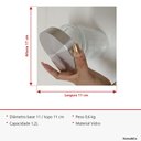 Ver imagem 4 de Pote Hermético de Vidro 1,2L Transparente 17x11x11cm Mantimentos Cozinha Tampa