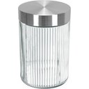 Ver imagem 1 de Pote Hermético de Vidro 1,2L Transparente 17x11x11cm Mantimentos Cozinha Tampa