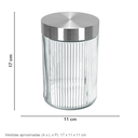 Ver imagem 5 de Pote Hermético de Vidro 1,2L Transparente 17x11x11cm Mantimentos Cozinha Tampa