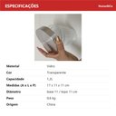 Ver imagem 3 de Pote Hermético de Vidro 1,2L Transparente 17x11x11cm Mantimentos Cozinha Tampa