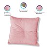 Kit 2 Almofadas Quadradas Tina com Botão Central Boucle - 7 Decor Rosa - 3