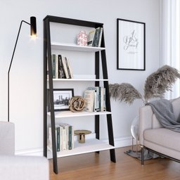 Estante para Livros Escada 140cmx183cm 4 Prateleiras Tok Yescasa - 5