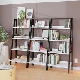 Estante para Livros Escada 140cmx183cm 4 Prateleiras Tok Yescasa - 1