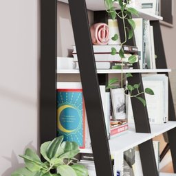 Estante para Livros Escada 140cmx183cm 4 Prateleiras Tok Yescasa - 2