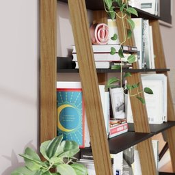 Conjunto de 3 Estantes para Livros Escada Biblioteca 140x61cm 4 Prateleiras Tok Yescasa - 4