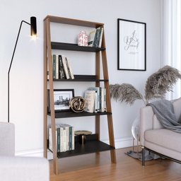 Conjunto de 3 Estantes para Livros Escada Biblioteca 140x61cm 4 Prateleiras Tok Yescasa - 5