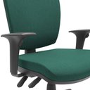 Ver imagem 3 de Kit 02 Cadeiras de Escritório Diretor Office Giratória Preto Alta Flexi P03 Poliéster verde -