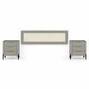 Ver imagem 2 de Kit Cabeceira Arco com Duas Mesas Bend Principal Incolar Grigio Metal Preto