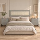 Ver imagem 1 de Kit Cabeceira Arco com Duas Mesas Bend Principal Incolar Grigio Metal Preto