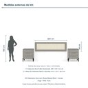Ver imagem 3 de Kit Cabeceira Arco com Duas Mesas Bend Principal Incolar Grigio Metal Preto