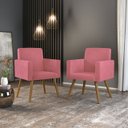 Ver imagem 2 de Kit 7 Poltronas Nina Decorativa para Recepção Balaqui Decor Cor: Rosa