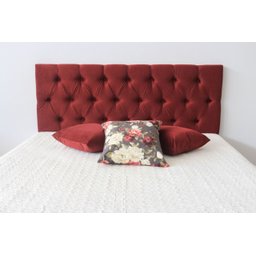 Cabeceira Estofada King com Botões 200x1.17cm Bordo - 3