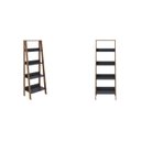 Ver imagem 2 de Conjunto de 2 Estantes para Livros Escada Biblioteca 140x61cm 4 Prateleiras Tok Yescasa