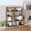 Ver imagem 1 de Conjunto de 2 Estantes para Livros Escada Biblioteca 140x61cm 4 Prateleiras Tok Yescasa