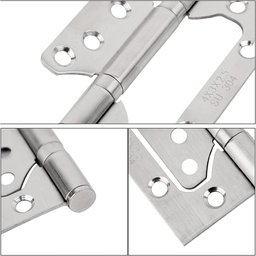 Dobradiça Porta Sobrepor 2 Peças de Aço Inox Mais Resistente Facil Negocio Importadora Dobra100_2pçs - 7