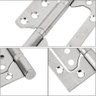 Dobradiça Porta Sobrepor 2 Peças de Aço Inox Mais Resistente Facil Negocio Importadora Dobra100_2pçs - 7