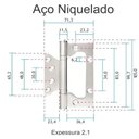 Ver imagem 2 de Dobradiça Porta Sobrepor 2 Peças de Aço Inox Mais Resistente Facil Negocio Importadora Dobra100_2pçs