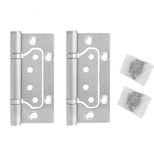 Dobradiça Porta Sobrepor 2 Peças de Aço Inox Mais Resistente Facil Negocio Importadora Dobra100_2pçs