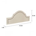 Ver imagem 3 de Cabeceira Casal Luxo 140X60 Off White Tachas Fumê