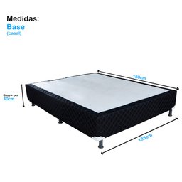 Base Plus Casal Sonoflet 138x188x40cm Sarja Gelo - 2