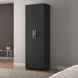 Armário Multiuso e Sapateira Organizadora Chicago 2 Portas com Chave 4 Prateleiras - 2